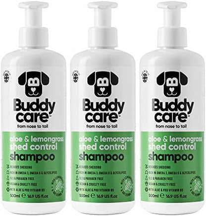 Buddycare Shed Control Dog Shampoo Aloe & Lemongrass Scented | with Aloe Vera and Pro Vitamin B5 (50.72oz) by Unknown