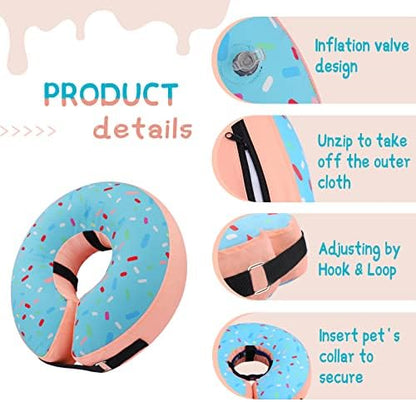 Supet Inflatable Dog Cone Collar Alternative After Surgery, Doggie Neck Donut Collar Recovery E Collar, Soft Dog Cone for Small Medium Large Dogs - Image 6