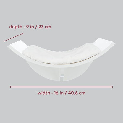 Trixie Lorena Cat Wall Mount Furniture - Elevated Cat Bed with Removable Pad, Raised Climbing Bed - White