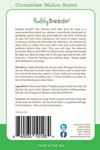 Healthy Breeds Basset Hound Ear Cleanse with Aloe Vera Cucumber Melon 8 oz (Pack of 2) - Image 2