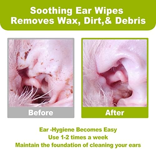 Dr.Easy Pet Ear Wipes 120ct for Dogs & Cats,No Fragrance,Helps Dissolve Wax Build-Up and Control Ear Odor,flushable Gentle Soft and high Absorbency,Lock in Liquid,Stop Ear Itching,Natural Cleansing. - Image 3