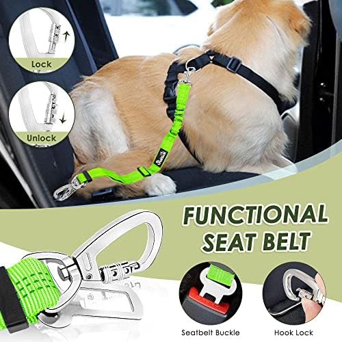 Lukovee Dog Car Harness Seat Belt, Harness & Seatbelt with 2 in 1 Buckle - Image 3