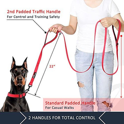 Plutus Pet Double Handle Dog Leash, 5 FT Long, for Medium Large Dogs - Image 2