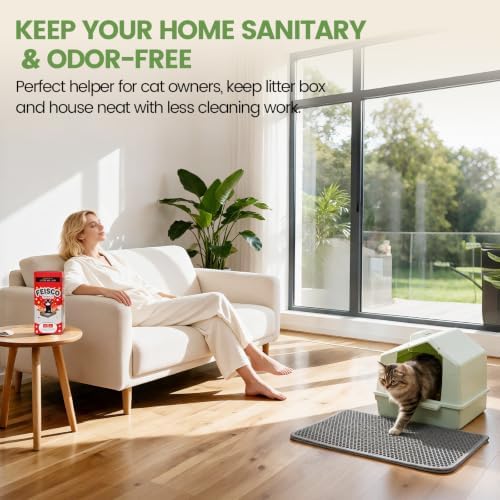 Feisco 20 Counts Drawstring Cat Litter Box Liners,Thick Heavy Duty Cat Litter Pan liners,36" x 18" Jumbo Tear and Leak Resistant Cat Pan Liner - Image 7