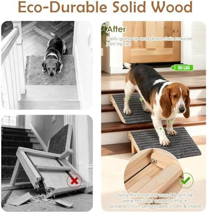 3-in-1 Dog Ramp for Stairs, Foldable Dog Stairs for Senior Dogs - Image 3