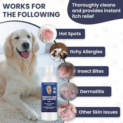 Dog Shampoo for Sensitive Skin with Oatmeal & Aloe, Hypoallegenic Tearless - Image 4