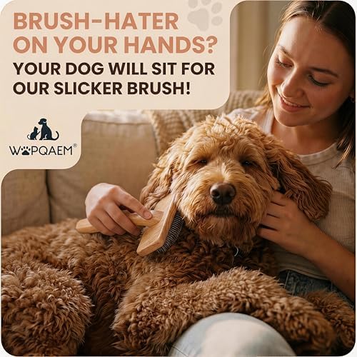 Slicker Brush for Dogs, Doodles, Poodles & Long Haired Cats - Image 6