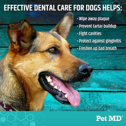 Pet MD Pet Dental Finger Wipes for Dogs - Fresh Apple & Mint Flavor - 50ct - Image 4