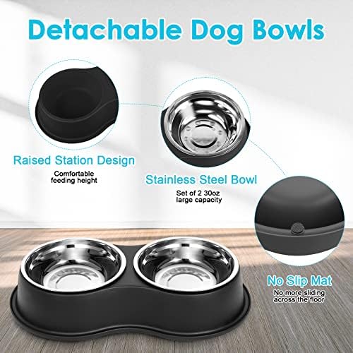 Epetslove Stainless Steel Dog Bowls Double Non-Slip Dog Water and Food Bowl - Image 3