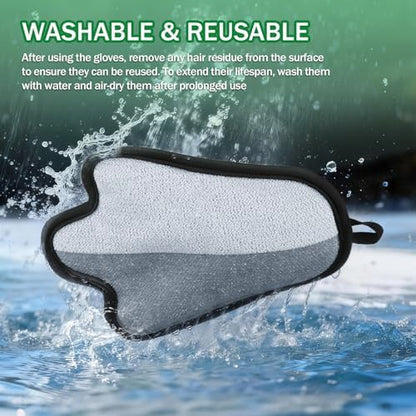 BONTHEE Pet Hair Removal Gloves for Cats & Dogs | True-to-Hand Fit & Reusable Electrostatic Glove | Magic Hair Remover for Couch, Car Seat, Clothing, Carpet, Bedding - Image 6