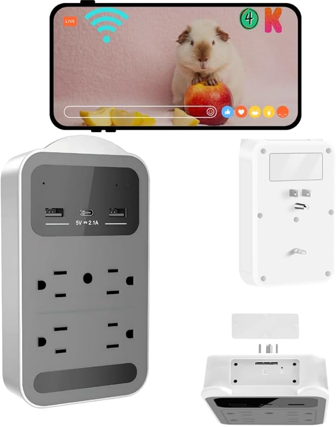160° Wide Angle 4K HD Charger Camera