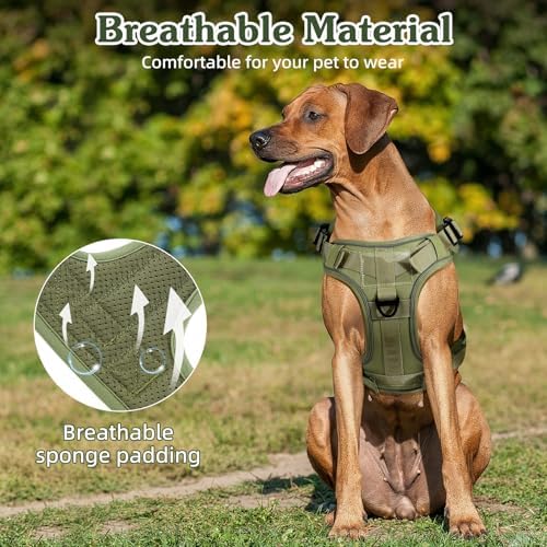 VavoPaw Heavy Duty Tactical Dog Harness for Small Dogs, No Pull Adjustable - Image 3