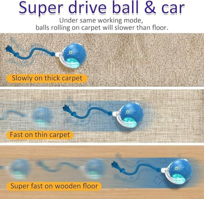 Interactive Cat Toys Ball for Indoor Cats (Blue) - Image 2