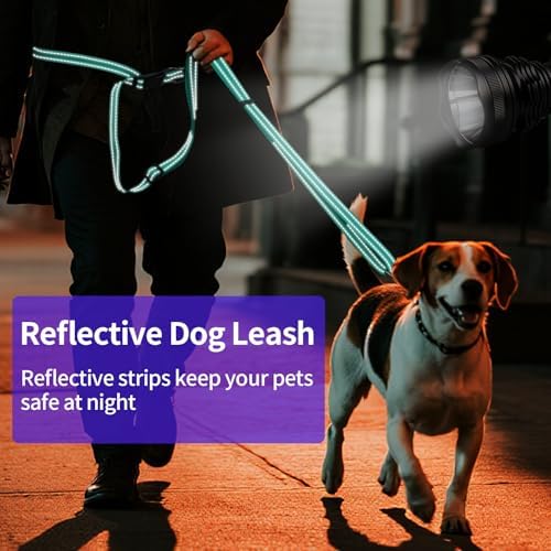 Kazazoo Hands-Free Dog Leash Adjustable Length 5-8 Ft,Crossbody & Waist for Dog Walking, Running for Small Dogs with Reflective Strips, Ballistic Nylon, Waist Belt, Lightweight Green - Image 5