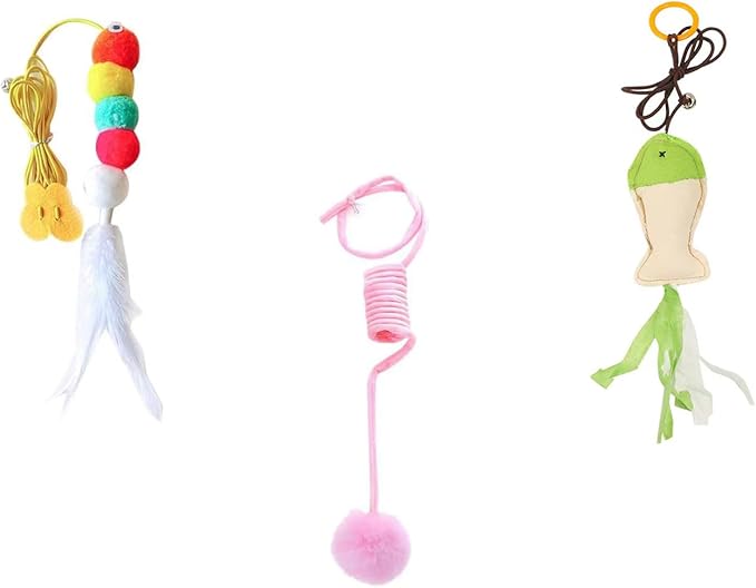 3 cat Toys. Cat Claw Game Tool. Feather Toys for Chasing Games