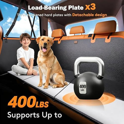 Hard Bottom Dog Car Seat Cover for Back Seat, PU Leather Dog Seat Extender - Image 3