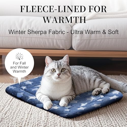 Dog Bed Mat, Reversible Crate Pad & Cute Dog Bed - Machine Washable Kennel Mat with Ultra Soft for Small Dogs & Cats - Image 6