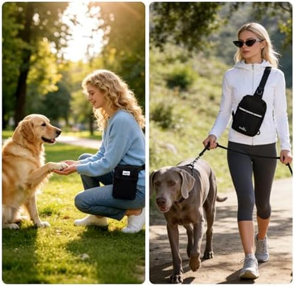 Dog Training Pouch with Removable Pocket, Dog Treat Pouch Waist Belt Clip for Hands-Free Training, Built in Water Bottle Holder, 3 Ways to Wear - Image 5