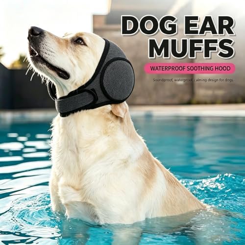 Dog Ear Muffs, Adjustable No Shake Ear Wrap for Dogs - Image 2