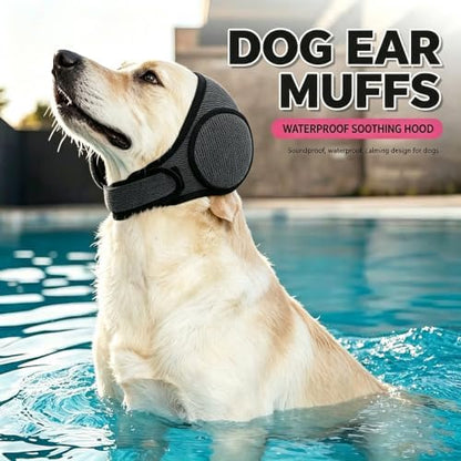Dog Ear Muffs, Adjustable No Shake Ear Wrap for Dogs - Image 2