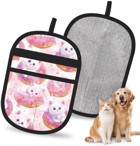 Kitten Pink Donut Sweet Cat Dessert Pet Hair Removal Glove For Cats Dogs by FREEHOTU