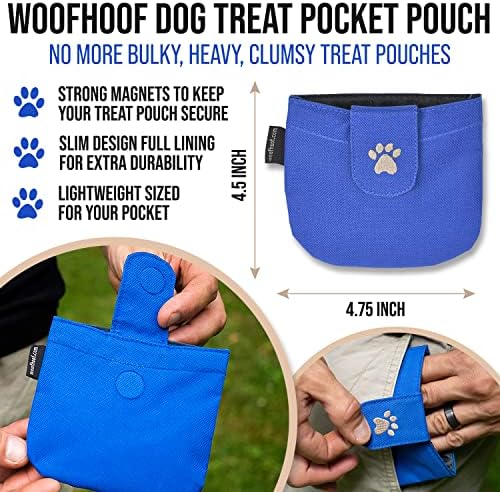 Dog Treat Pouch, Blue Pocket Sized Training Reward Pouch - Lightweight Dog Treat Holder with Magnetic Flap for Stability, Perfect Dog Accessories, Made of Durable Nylon, Machine Washable - Image 2