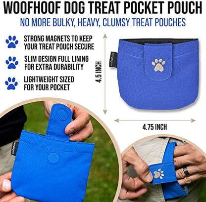 Dog Treat Pouch, Blue Pocket Sized Training Reward Pouch - Lightweight Dog Treat Holder with Magnetic Flap for Stability, Perfect Dog Accessories, Made of Durable Nylon, Machine Washable - Image 2