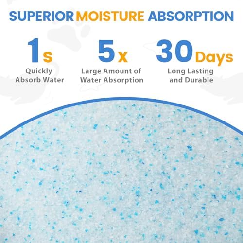 NEWORD Non-Clumping Crystals Cat Litter, Superior Odor Control Silica Gel Litter, Low Tracking & Dust-Free, Soft-On-Paws, Lightly Scented, 14 lbs (2 Packs of 7lb Bags) - Image 2
