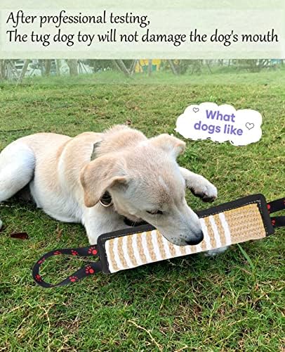 Clysoru Dog Tug Toy Tough Jute Bite Pillow Lasting Training Equipment Puppy to Large Dogs Interactive for Large and Small - Image 6