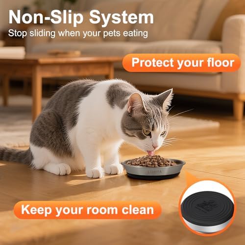 4 Pcs Stainless Steel Cat Bowls for Cats, Kittens & Small Dogs - Image 4