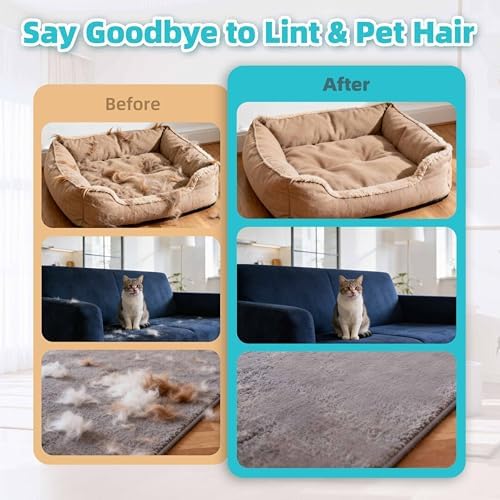 Pet Hair Removal Glove, Upgraded Electrostatic Pet Hair Remover, Reusable Five-Finger Magic Brush, Effectively Removes Dog & Cat Hair from Couch, Carpet, Clothes, Furniture & Car Seat - Image 5