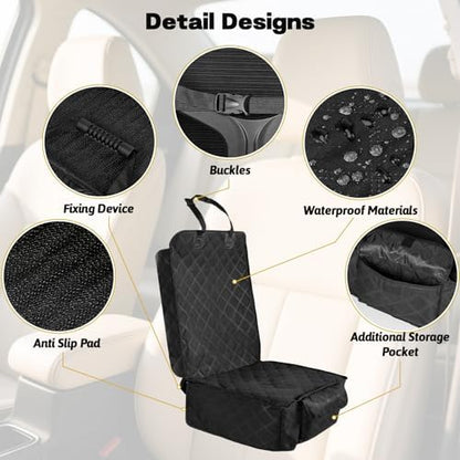 2-Pack Waterproof Front Seat Cover for Dogs with Side Flaps - Image 5