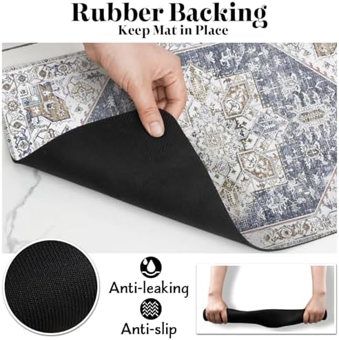 Dog Food Mats for Floors Absorbent, Pet Cat Food Mat - Non Slip Dog Bowl Mats for Food and Water, Eco-Friendly Boho Dog Placemats Feeding Mat Pet Supplies - Image 6