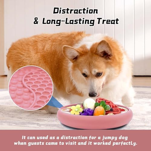 Dog Lick Bowl, Non-Slip Lick Mat Slow Feeder for Dogs & Cats - Image 4