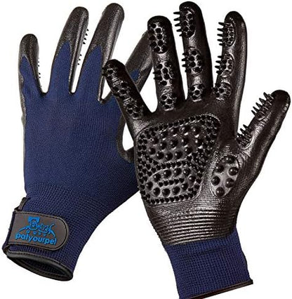 Pat Your Pet Grooming Gloves - Cat & Dog Hair Remover Glove for Deshedding Long and Short Fur by PatYourPet