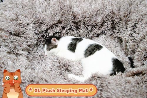 XxingSheep Extra Large Cat Tunnel Bed Plush Cat Cave for Indoor Cats - Image 3