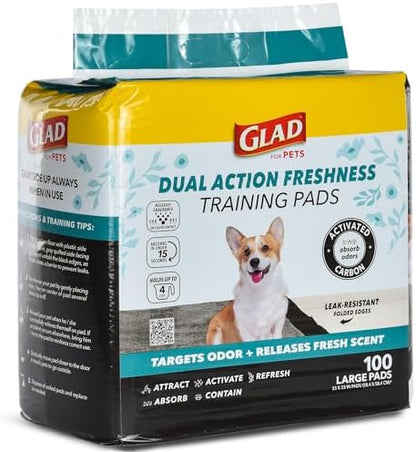 Glad for Pets Activated Carbon Puppy Training Pads, 23 x 23 In, 100 Count - Image 6