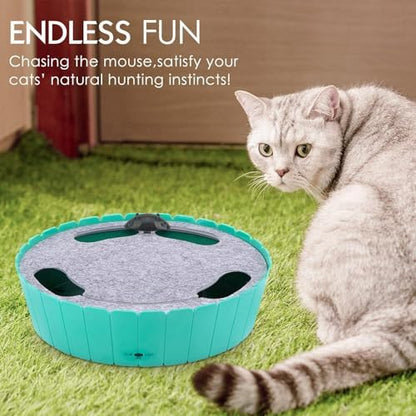 Pawaboo Interactive Cat Toy with Running Mouse, Automatic Track Kitten Toy - Image 3