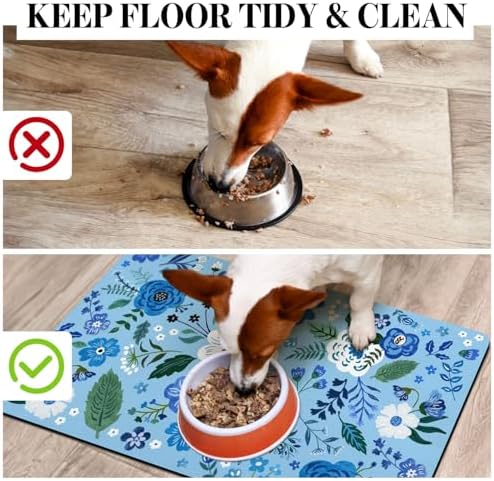 Dog Food Mats for Floors, Absorbent Dog Bowl Mat for Food and Water Dispenser Mat, Quick Dry Cat Food Mat Pet Supplies - Image 3