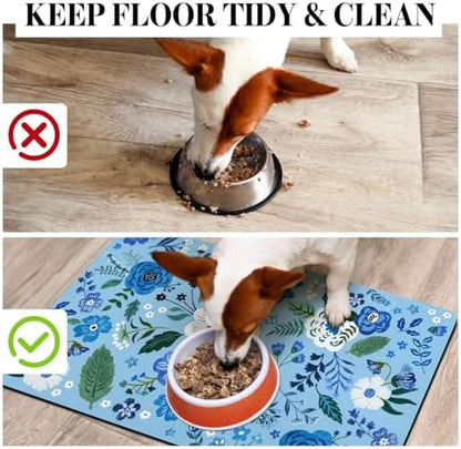 Dog Food Mats for Floors, Absorbent Dog Bowl Mat for Food and Water Dispenser Mat, Quick Dry Cat Food Mat Pet Supplies - Image 3