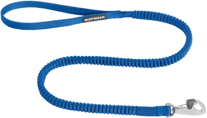 Ruffwear, Trail Runner Leash, Compact and Lightweight Stretch Webbing, Locking Crux Clip, Blue Pool, Large