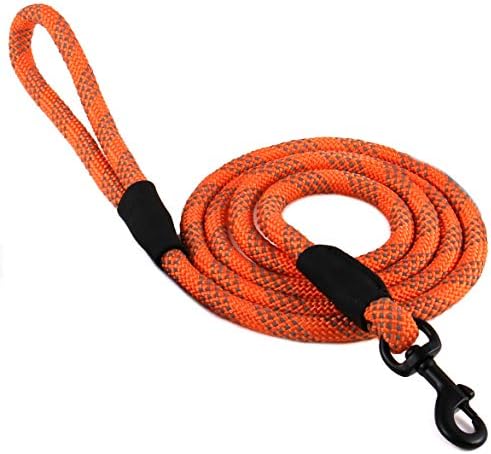 Max and Neo Rope Leash Reflective - 6 FT x 1/2" (Orange, Donates to Dog Rescue) by MaxandNeo