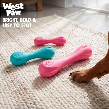 WEST PAW Zogoflex Hurley Dog Bone Chew Toy – Floatable Pet Toys for Aggressive Chewers, Catch, Fetch – Bright-Colored Bones for Dogs – Recyclable, Dishwasher-Safe, Non-Toxic, Large, Geranium - Image 5