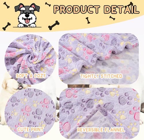 Rezutan Blanket for Large Dogs & Cats Soft Reversible Cute Paw 40"x31" - Image 2
