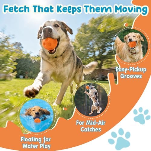 KIPRITII 3-Pack Dog Balls, High-Bounce Fetch Balls for Dogs - Image 6