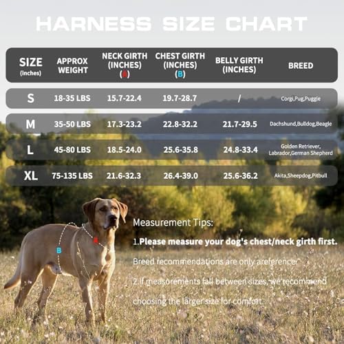 Dog Harness for Large Dogs, No Pull Tactical Vest with Front Clips - Image 6