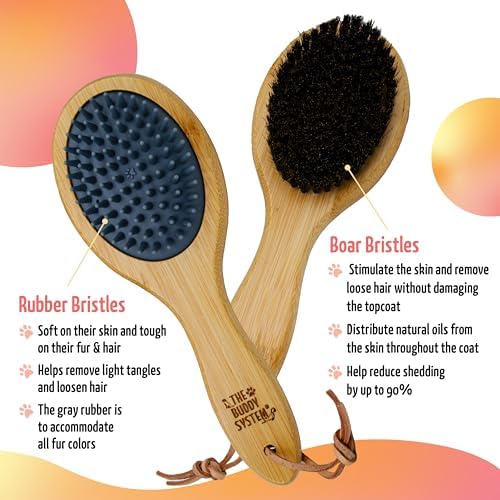 The Buddy System - Combo Bristle Pet Brush, 2-in-1 Brush - Image 3