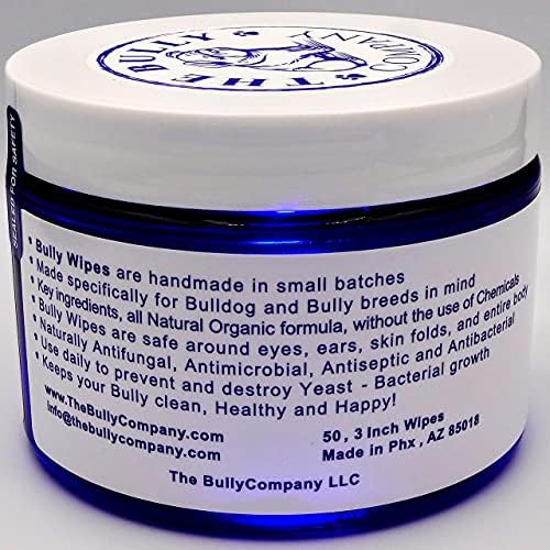 Bully Wipes - Bulldog Wrinkle Wipes Specifically for Bulldog Breeds All Natural Organic Formula Refreshing Botanical Scent - Removes Dirt - Safe to use Around Eyes, Ears, Paw, Wrinkles! - Image 3