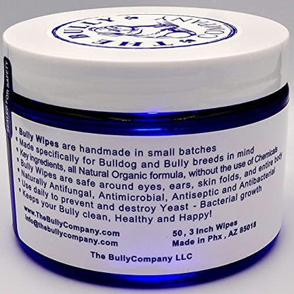 Bully Wipes - Bulldog Wrinkle Wipes Specifically for Bulldog Breeds All Natural Organic Formula Refreshing Botanical Scent - Removes Dirt - Safe to use Around Eyes, Ears, Paw, Wrinkles! - Image 3