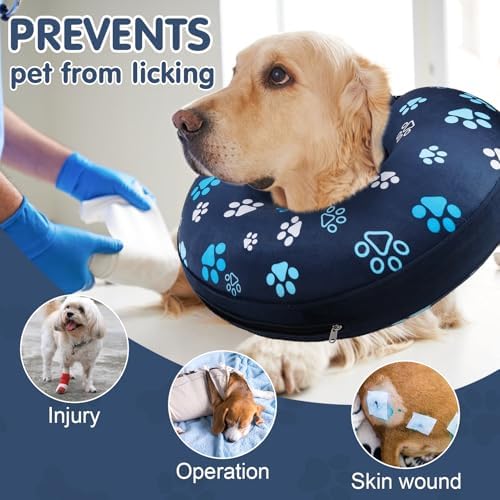 BEAUTYZOO Dog Cone Collar Alternative After Surgery,Pet Neck Donut E‑Collar - Image 4